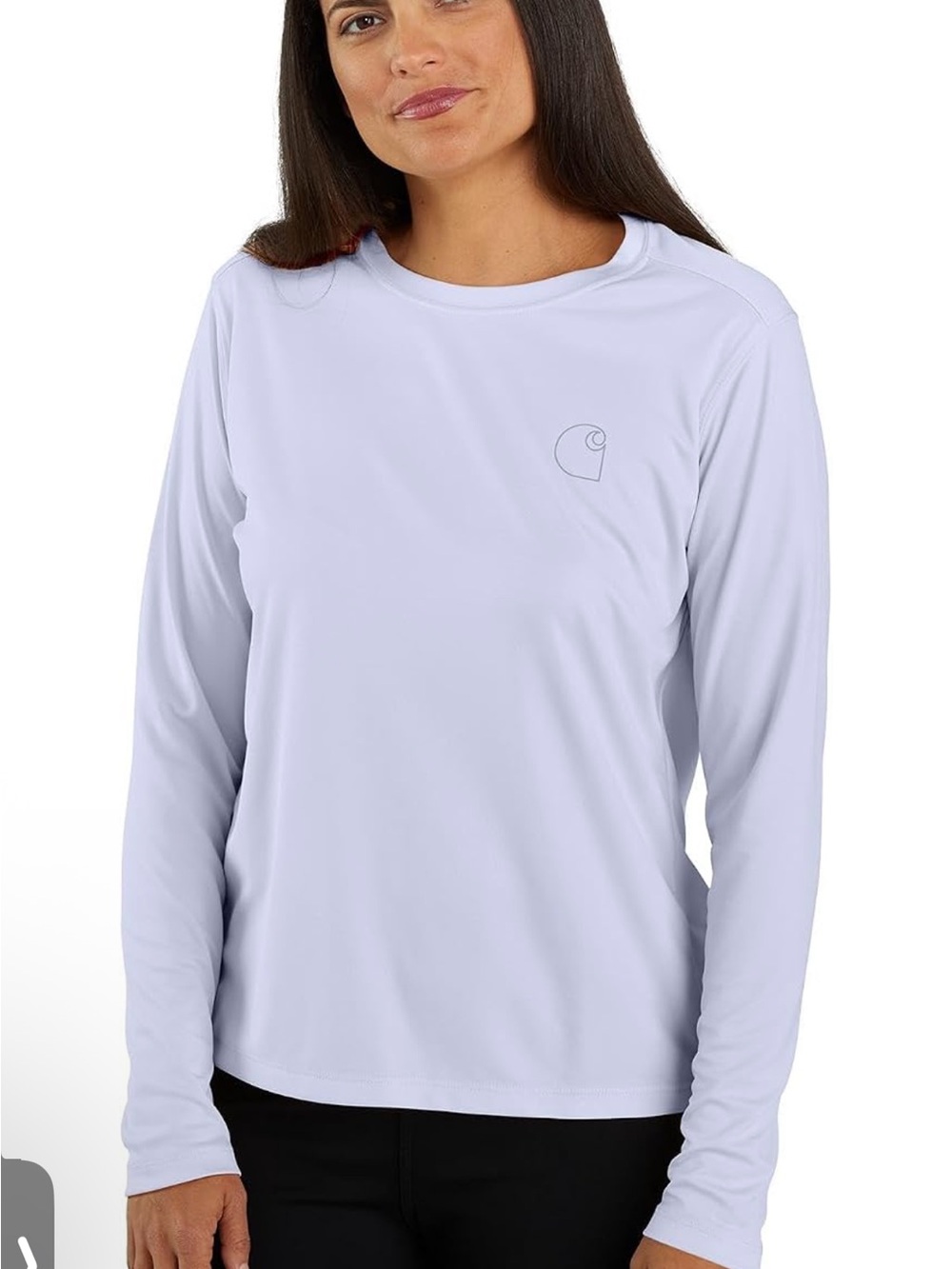 Carhartt Women's Long-Sleeve Tee in Pale Lavender